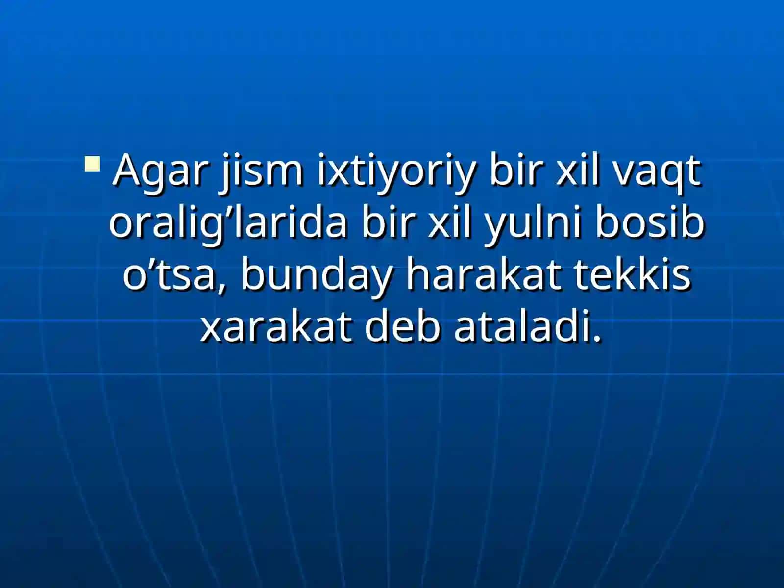 To’g’ri chiziqli harakat 2