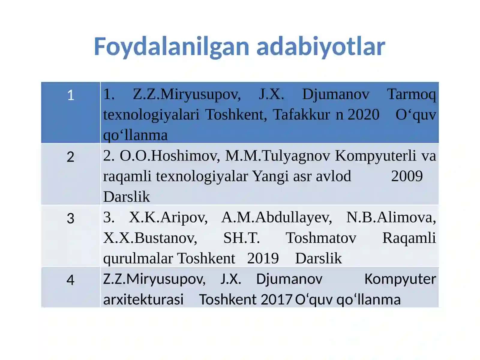 MPIning asosiy funksiyalari va dasturiy tuzilmasi 2