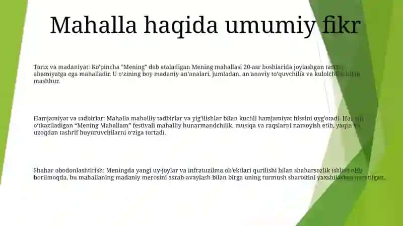 Mening Mahallam – Mening Faxrim 2