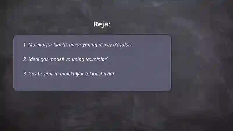 Molekulyar kinetik nazariya 2