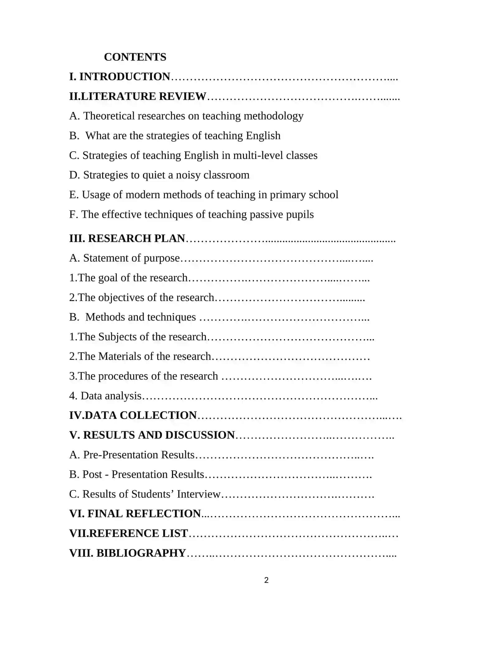 Strategies of teaching English in multi-level classes 2