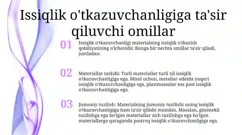 Issiqlik O‘Tkazuvchanligi 2
