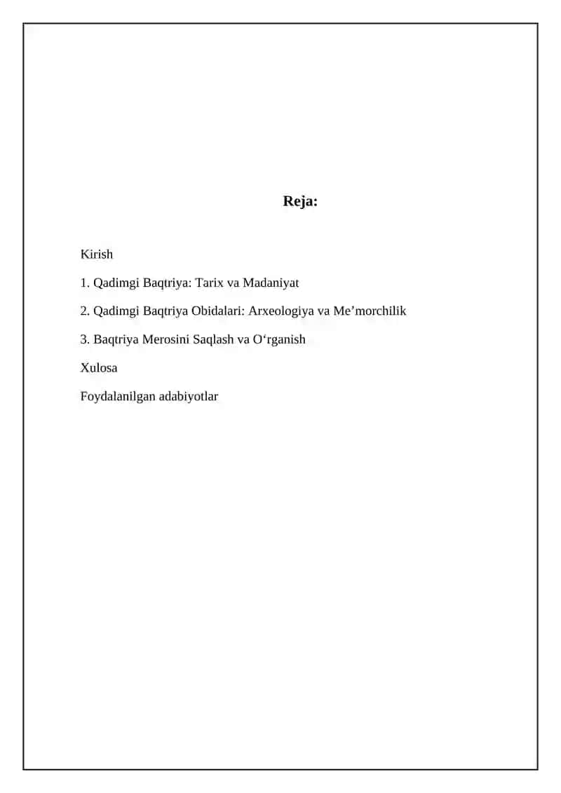 Qadimgi Baqtriya: Tarix va Madaniyat 2