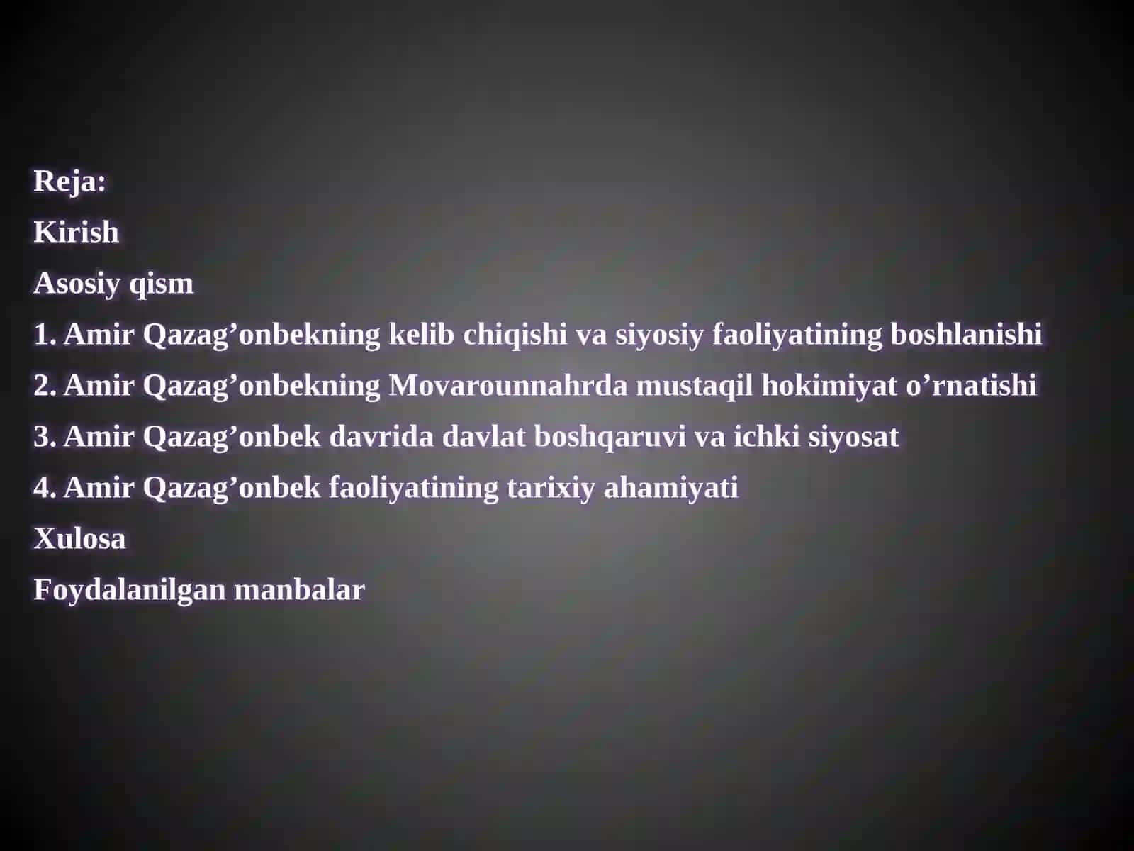 Amir Qazag’onbek – Movarounnahrning birinchi mustaqil amiri. 2