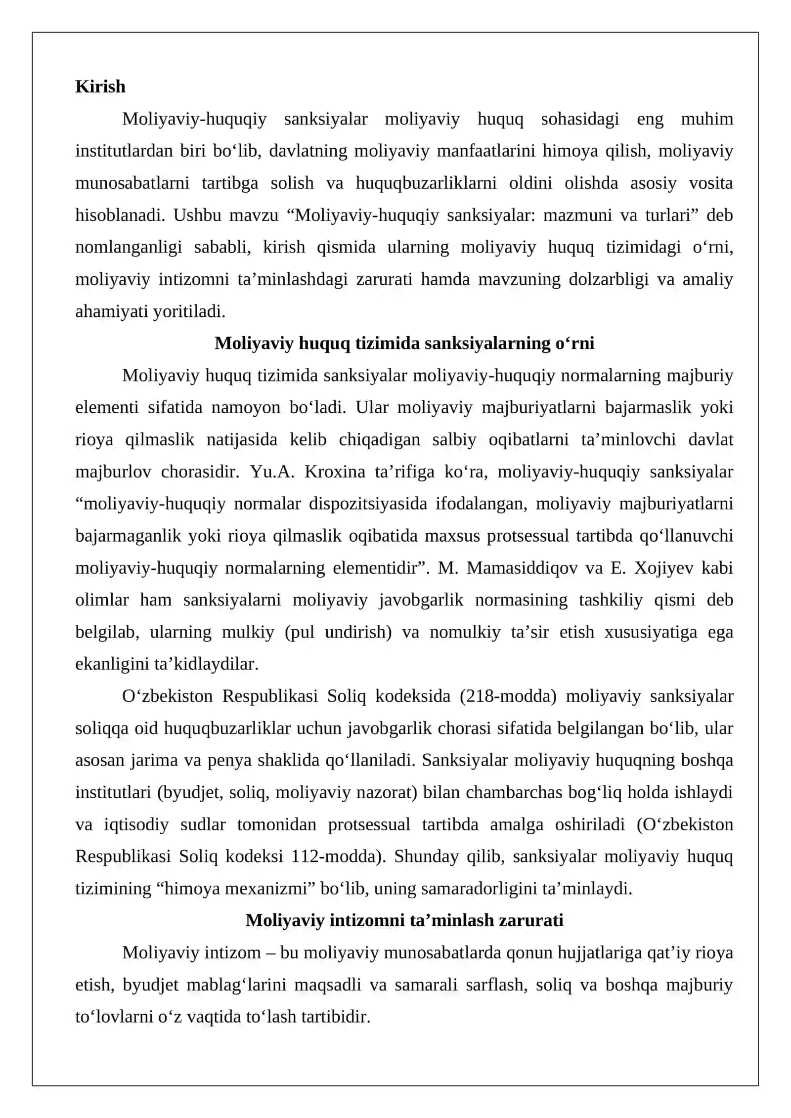 Moliyaviy-huquqiy sanksiyalar: mazmuni va turlari 2