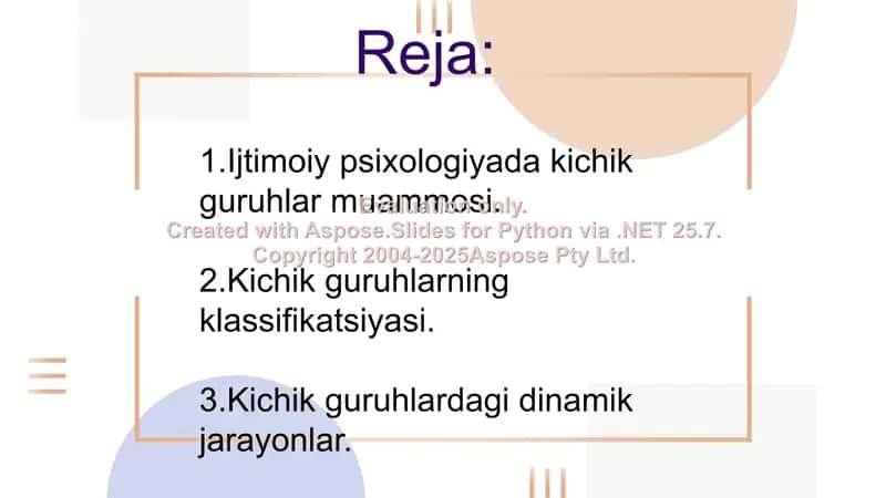 Kichik guruhlar psixologiyasi 2