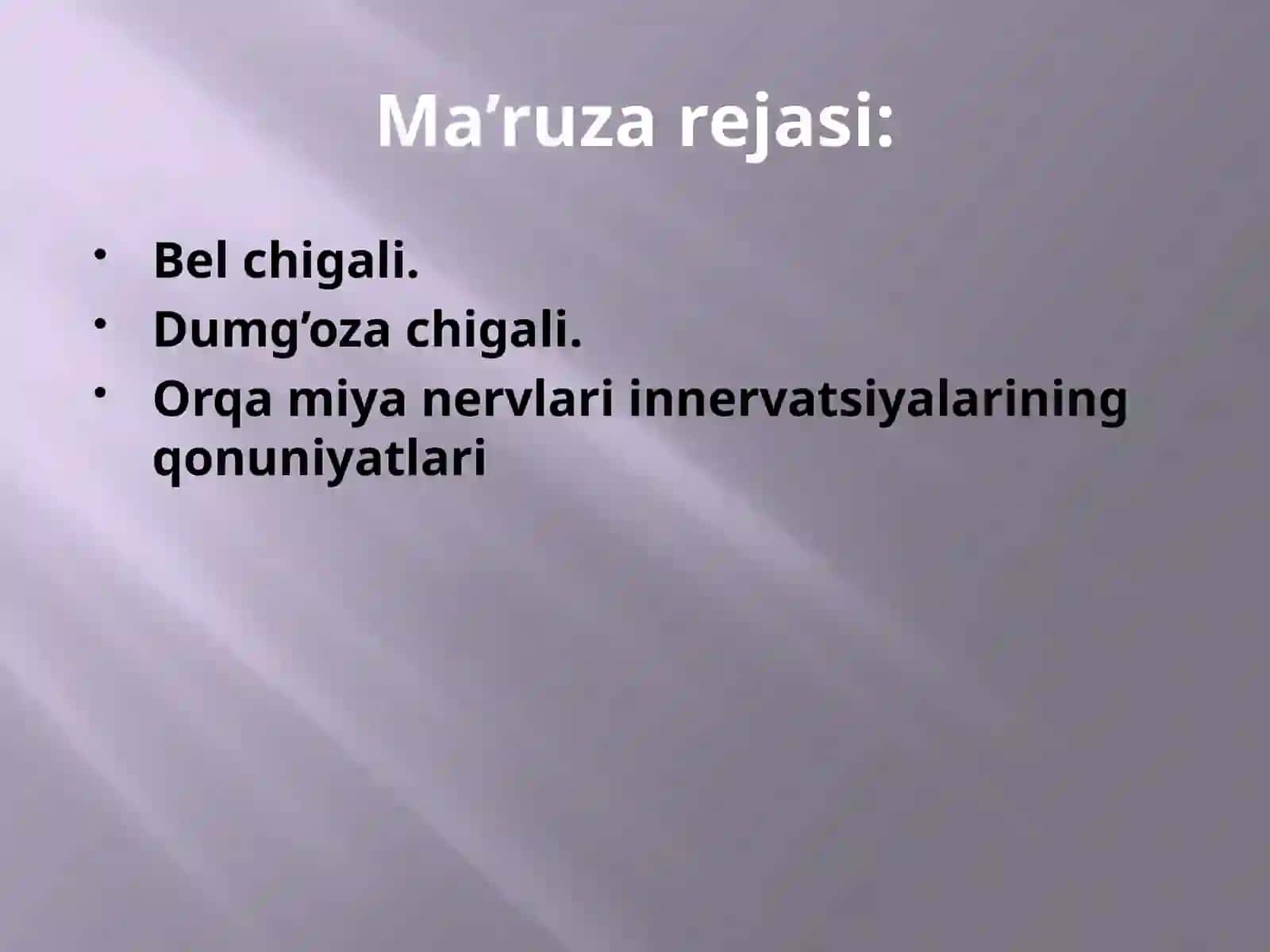 Belva dumg'aza chigallarining anatomiyasi 2