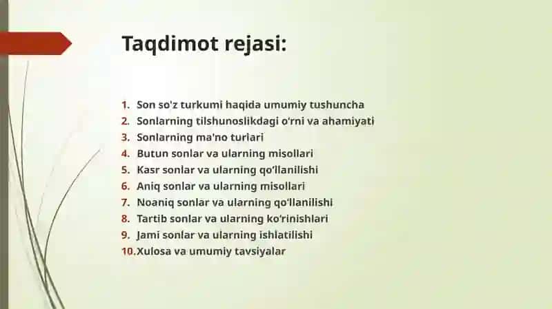 SON SO’Z TURKUMI SONNING MA’NO TURLARI 2