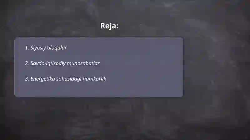 Siyosiy aloqalar 2