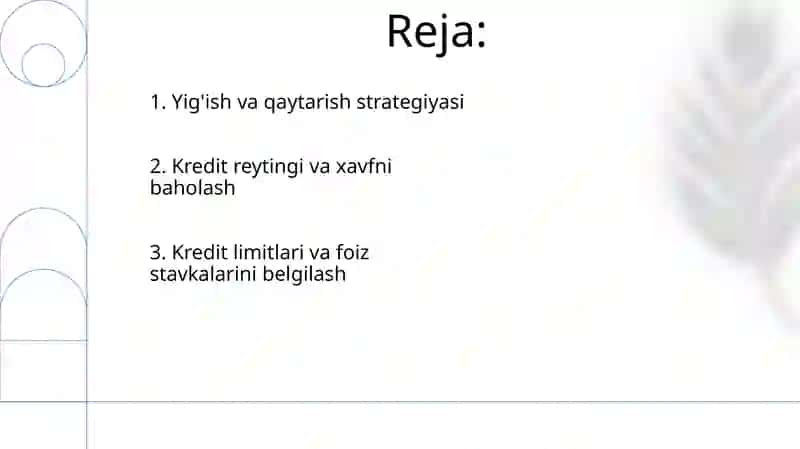 Pul kredit siyosati 2
