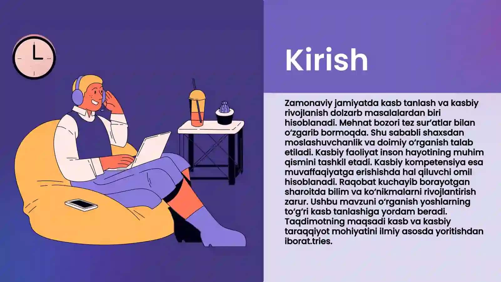 Kasb, kasbiy faoliyat va kasbiy taraqqiyot 2