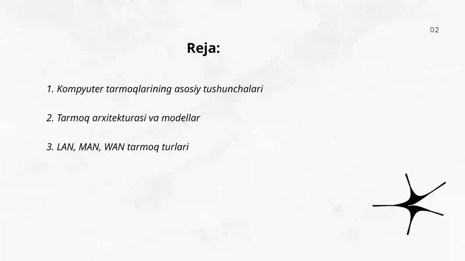 Kompyuter tarmoqlarining tuzilishi va qoʻllanishi 2