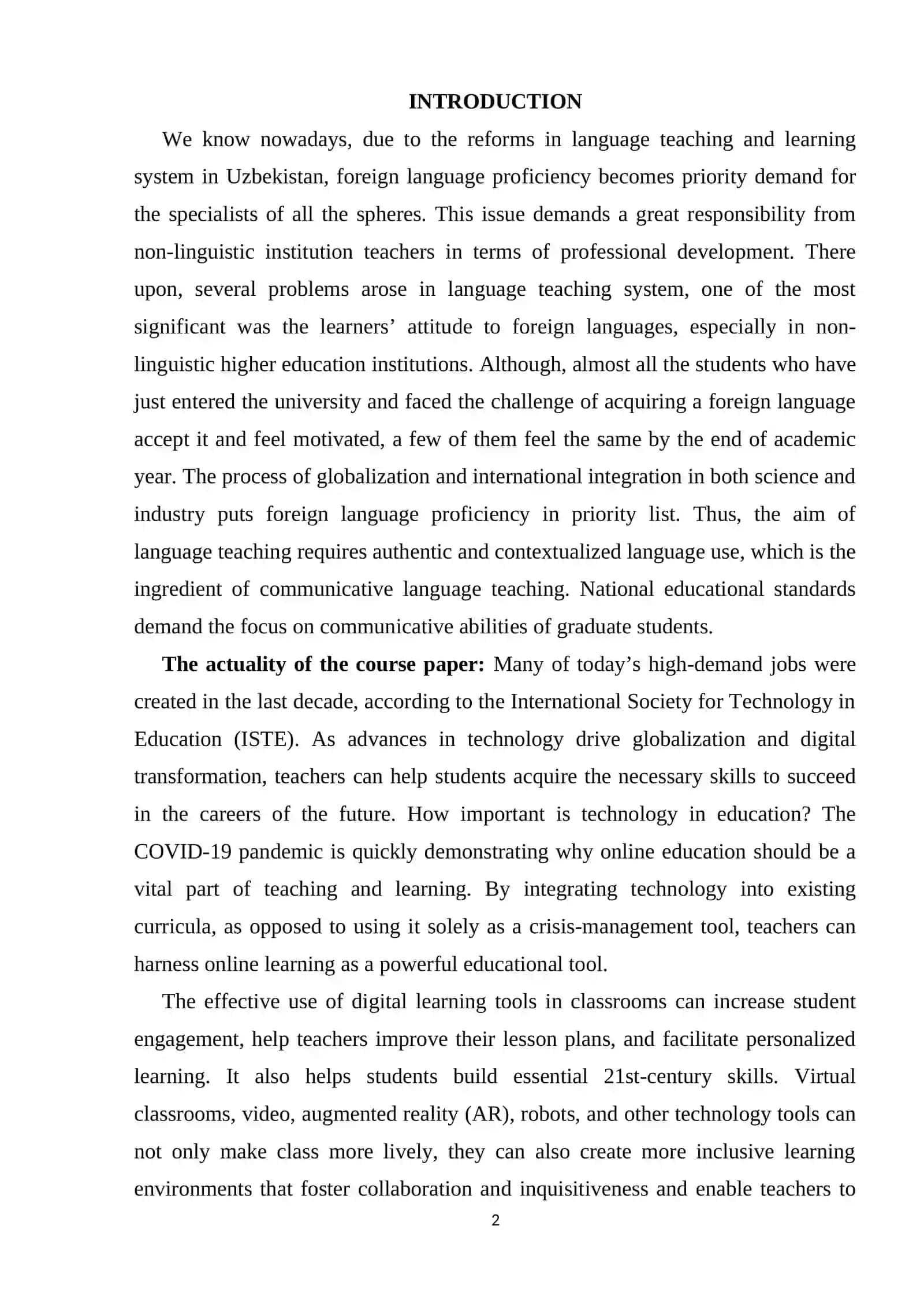 THE ROLE OF EDUCATIONAL TECHNOLOGIES IN DEVELOPING A DIALOGIC SPEECH OF GENERAL SCHOOL PUPILS 2