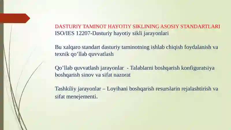 DASTURIY TA’MINOTNING HAYOTIY TAHLILI 2