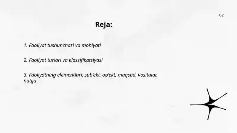 Faoliyat va uning tuzilishi 2