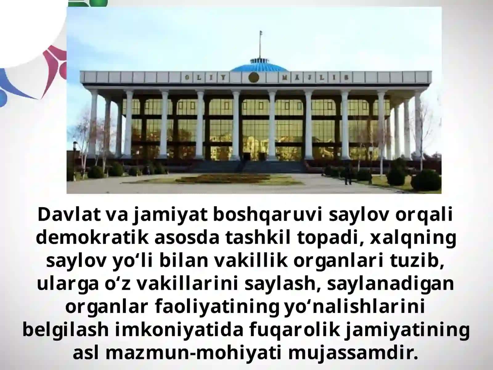 O‘zbekiston Respublikasida qonun chiqaruvchi organ 2