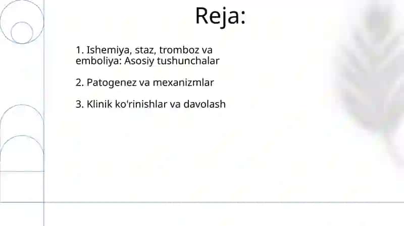Ishemiya, staz, tromboz va emboliya 2