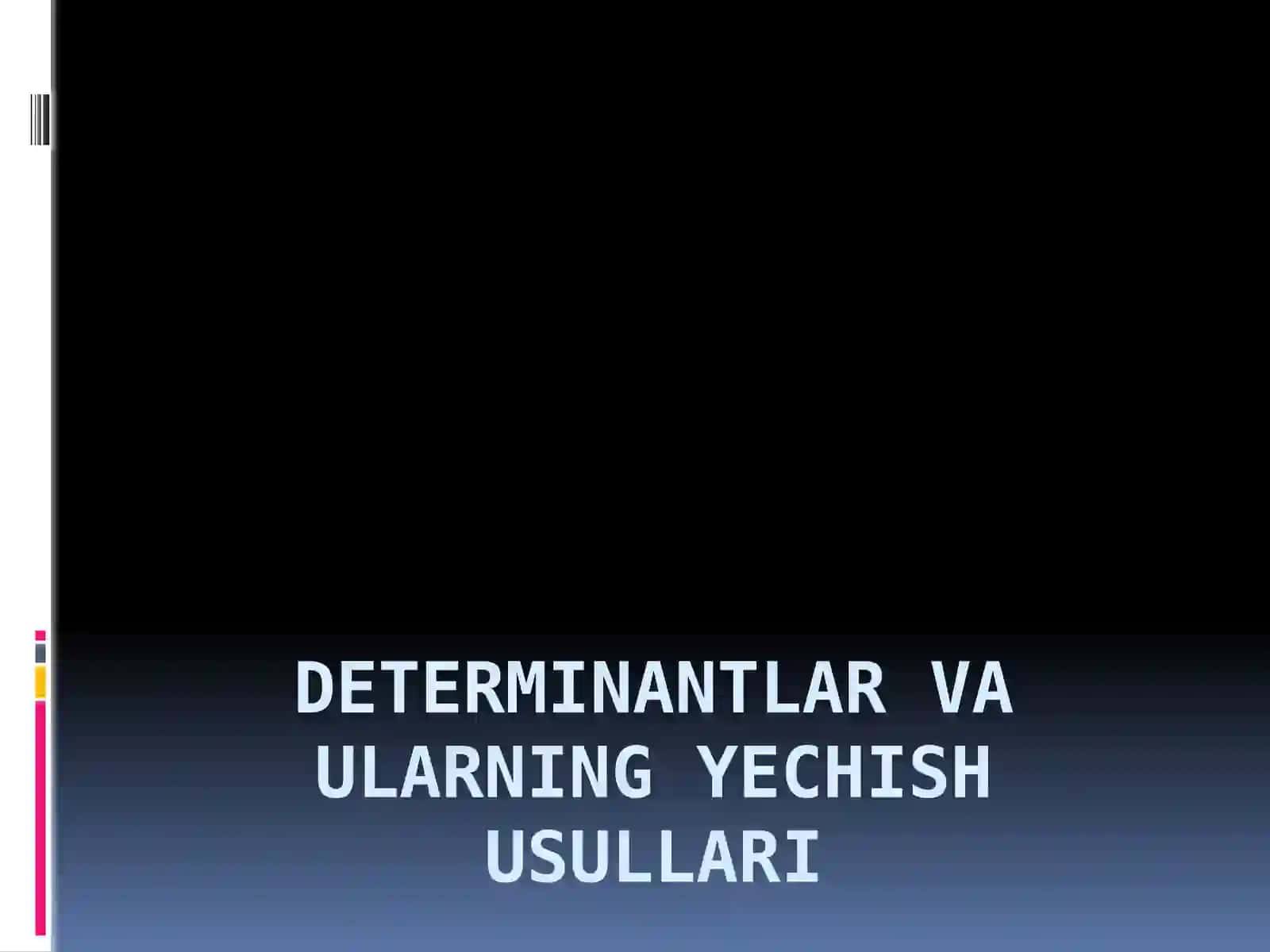 OLIY MATEMATIKA fanidan MUSTAQIL ISHI 2