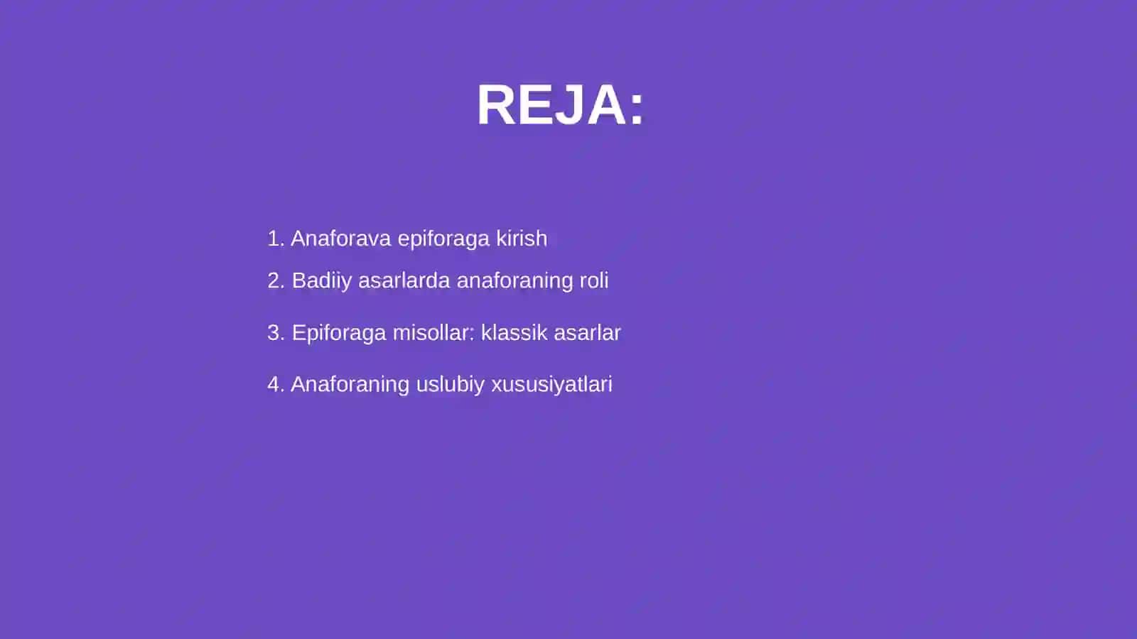 Anaforava epiforaga misollar 2