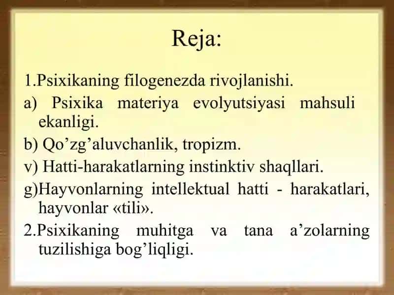 psixika taraqqiyoti 2