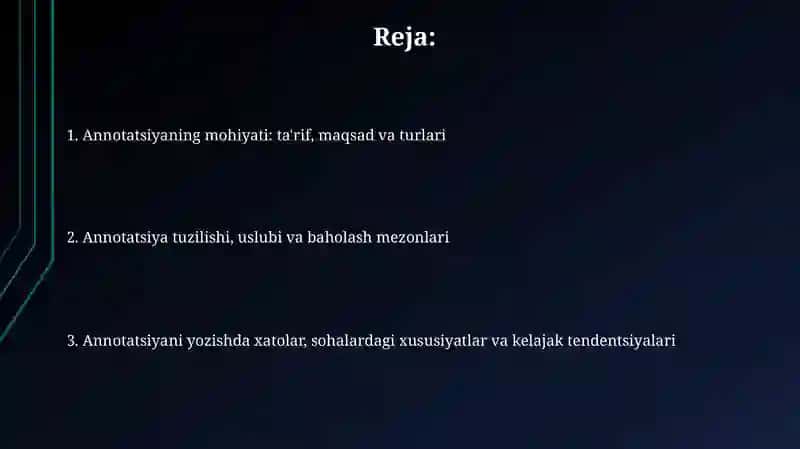 Referat akademik yozuv janiri sifatida 2