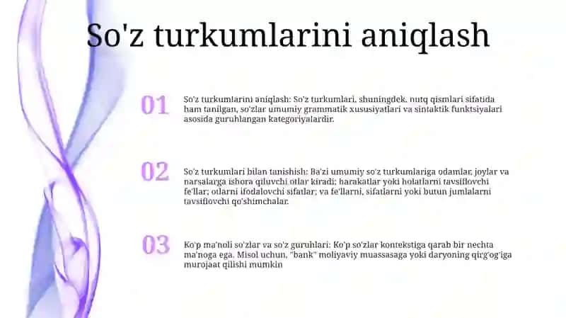 So'z turkumlarini aniqlash 2