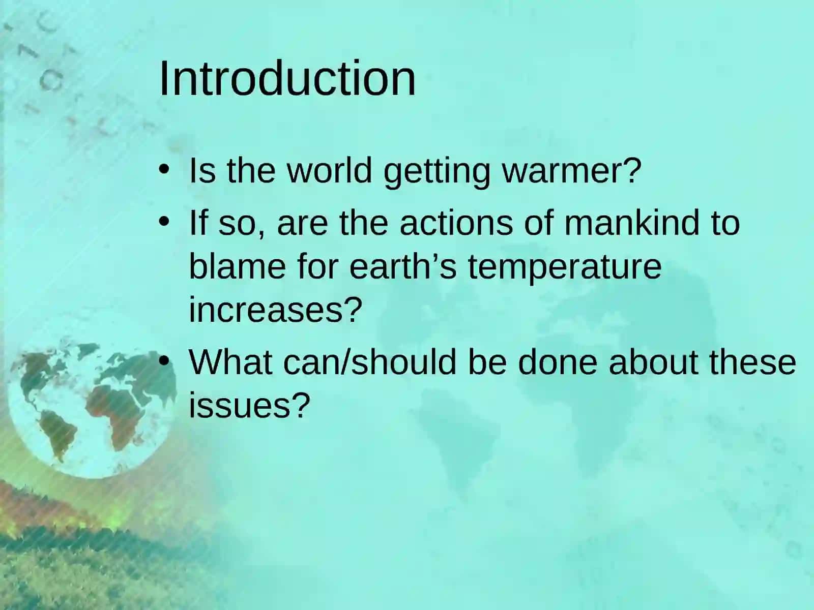 GLOBAL WARMING 2