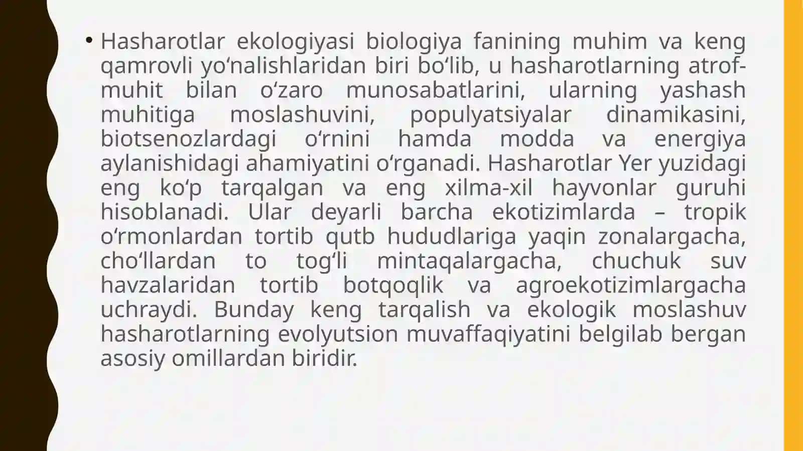 Hasharotlar ekologiyasi 2