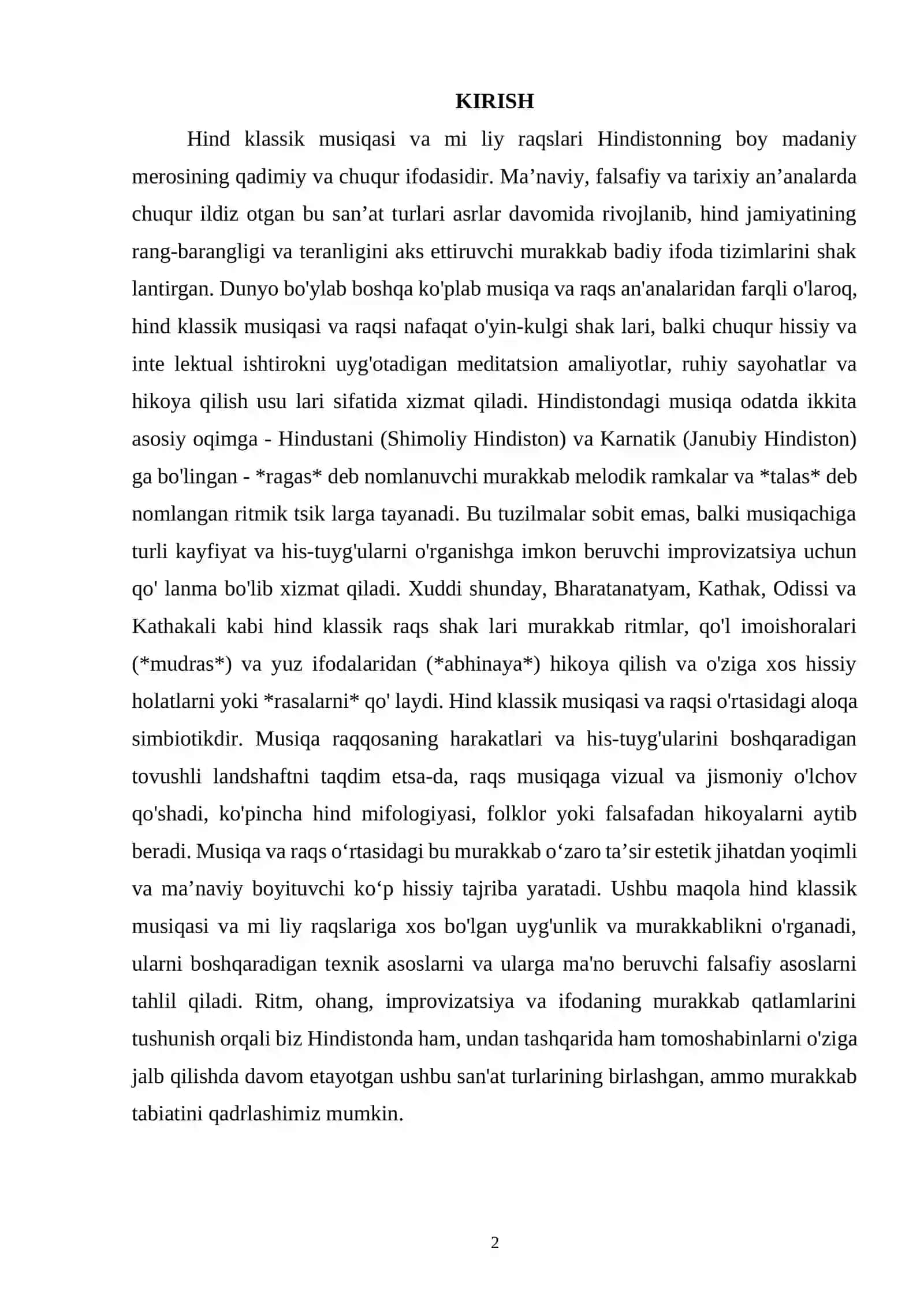 Hind musiqa madaniyatida Ravi Shankar Oʻrni 2