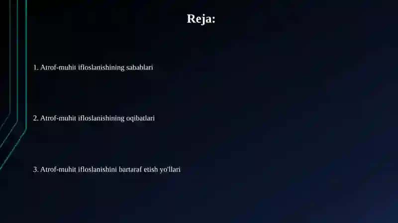 Atrof-muhit ifloslanishining sabablari 2