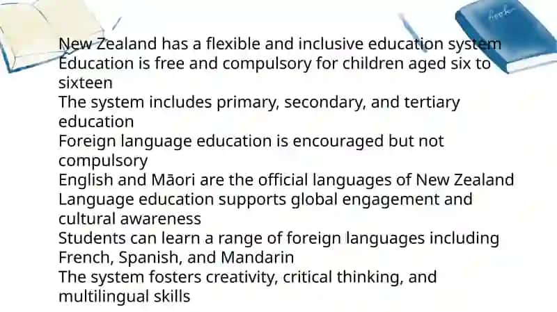 Education system and foreign language teaching in New Zealand 2