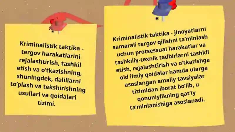 Kriminalistik taktika 2