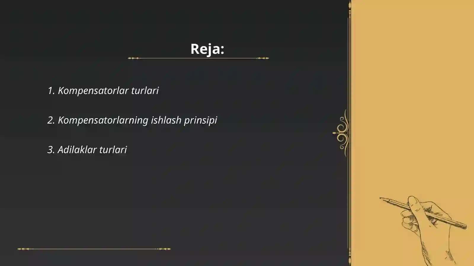 Kompesatorlar va adilaklar 2