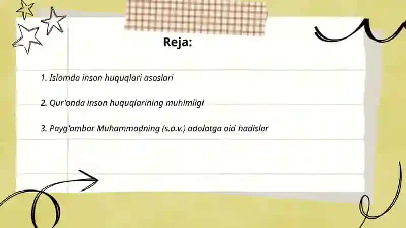 Islomda inson huquqlari 2
