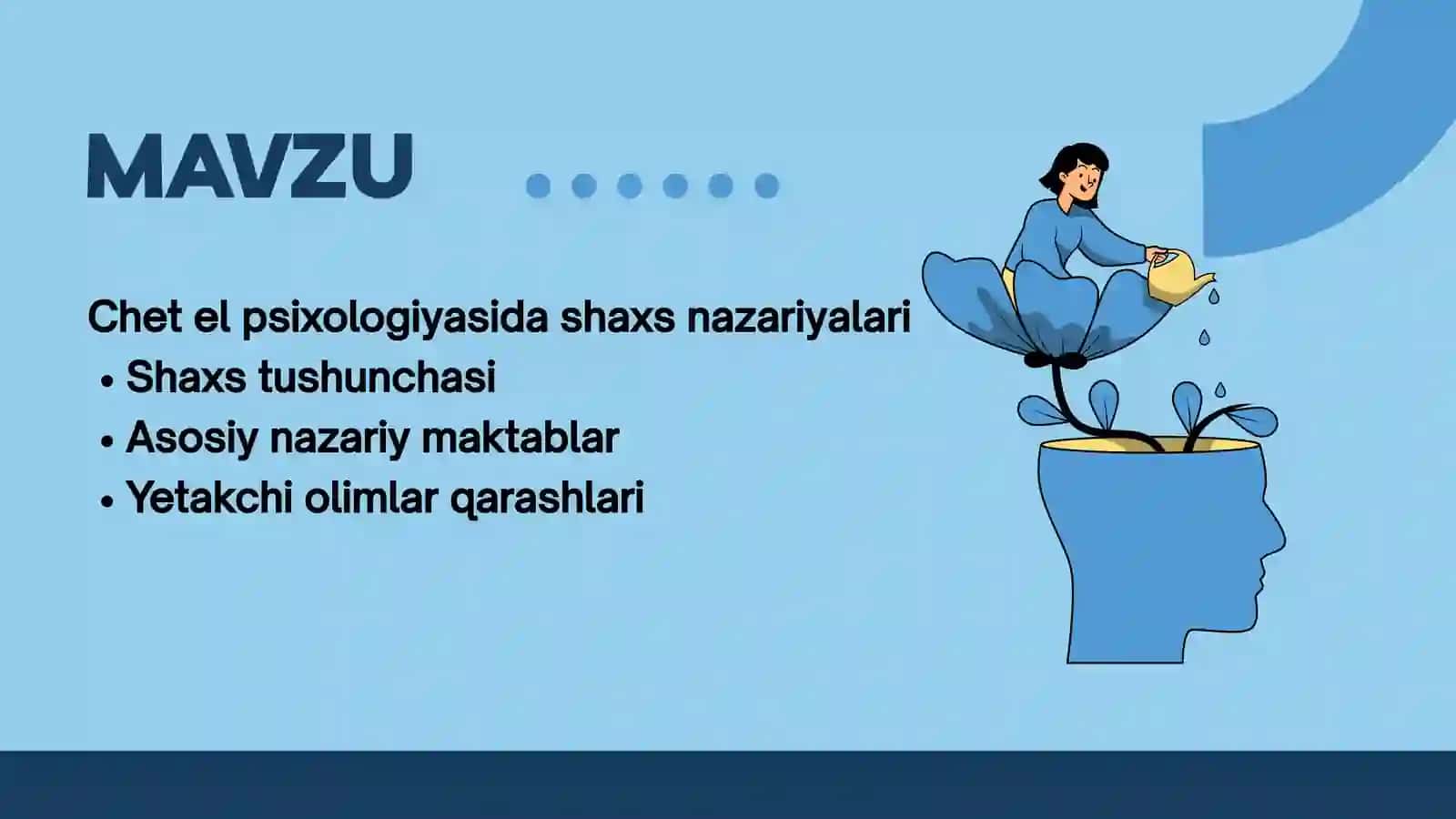 CHET EL PSIXOLOGIYASIDA SHAXS NAZARIYALARI 2