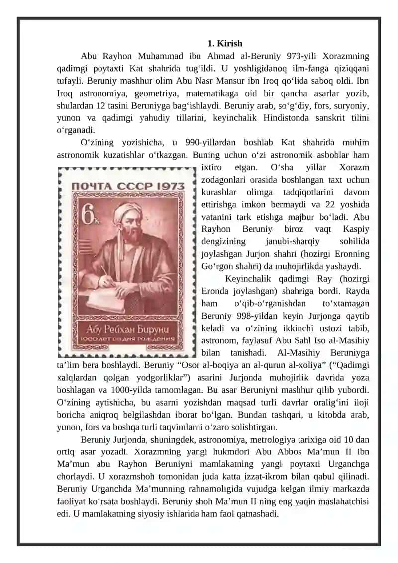ABU RAYHON BERUNIY ASARLARINI TARIXIY GEOGRAFIK TASNIFI 2