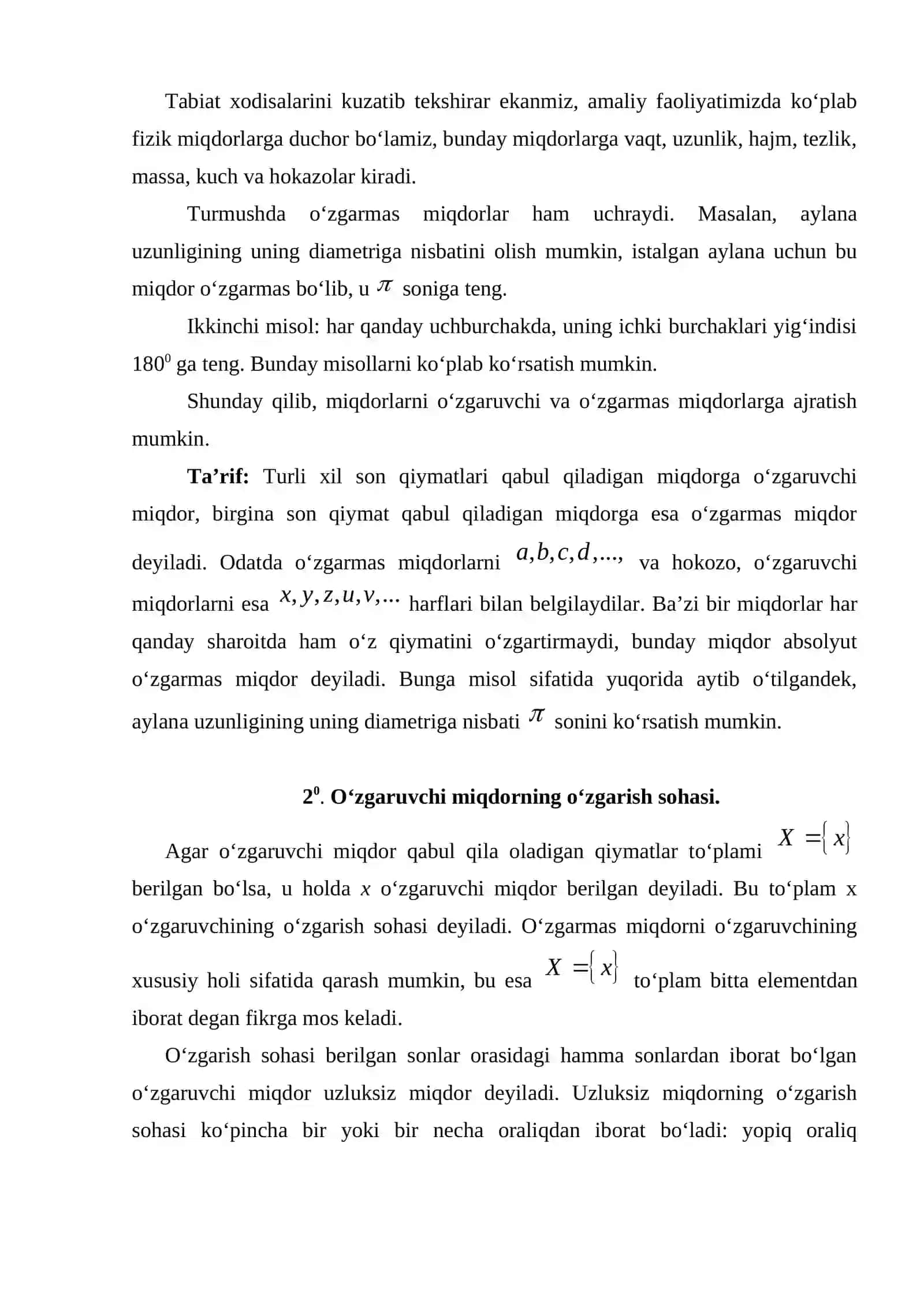 Funksiya tushunchasi 2