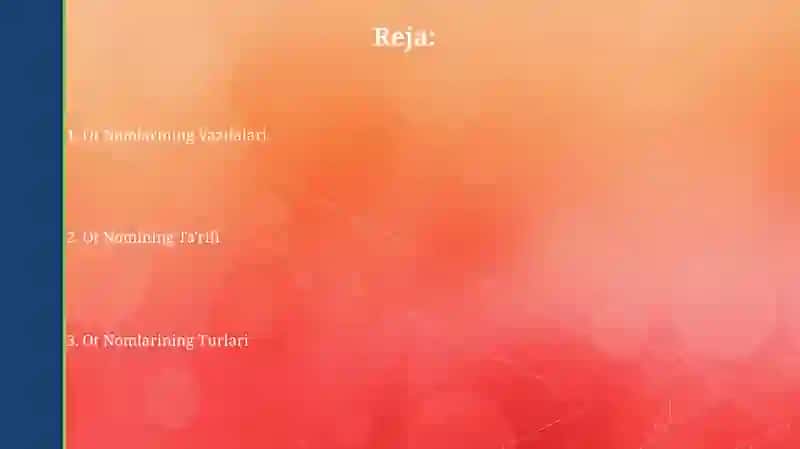 Ot Nomlarining Vazifalari 2