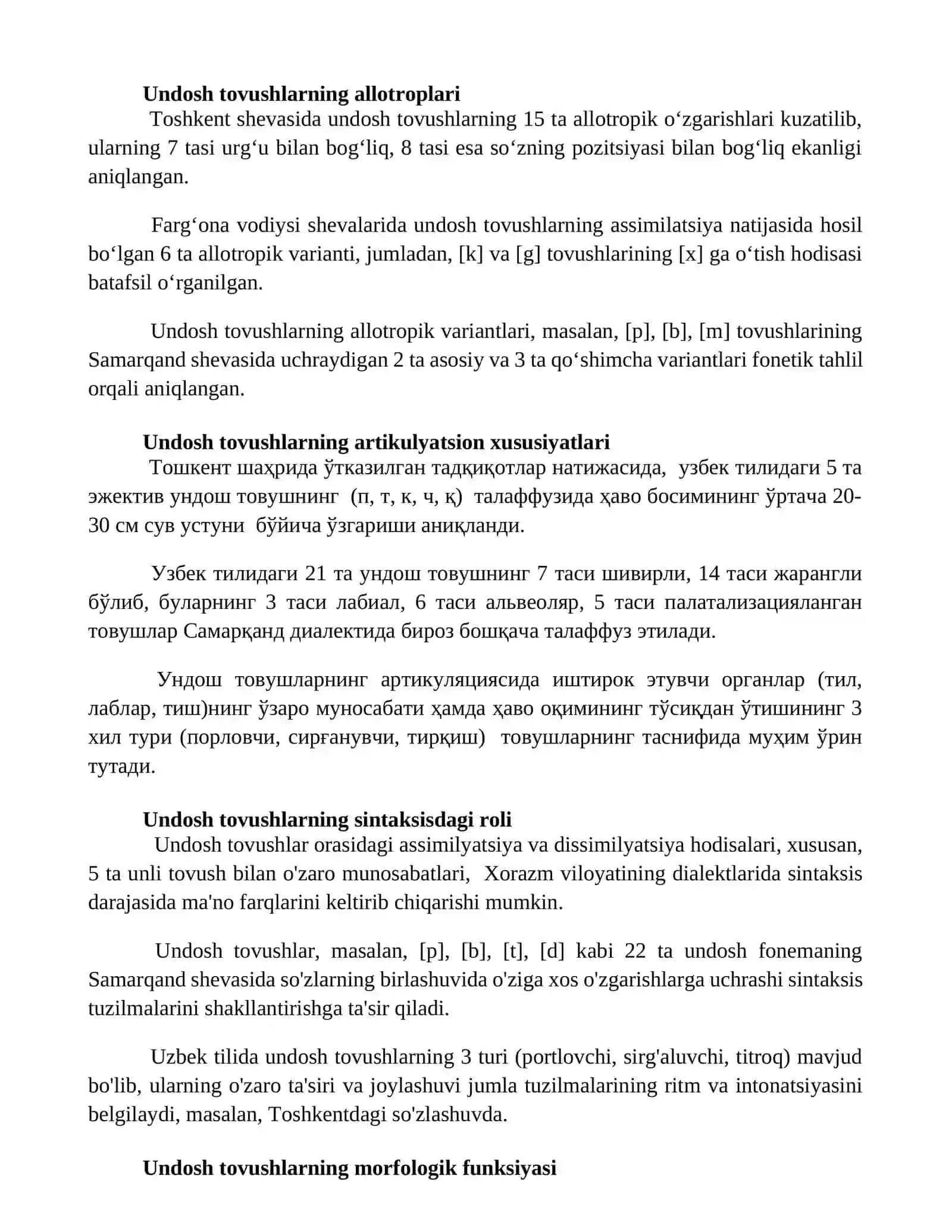 Undosh fonemalarning o'rganilishi 2