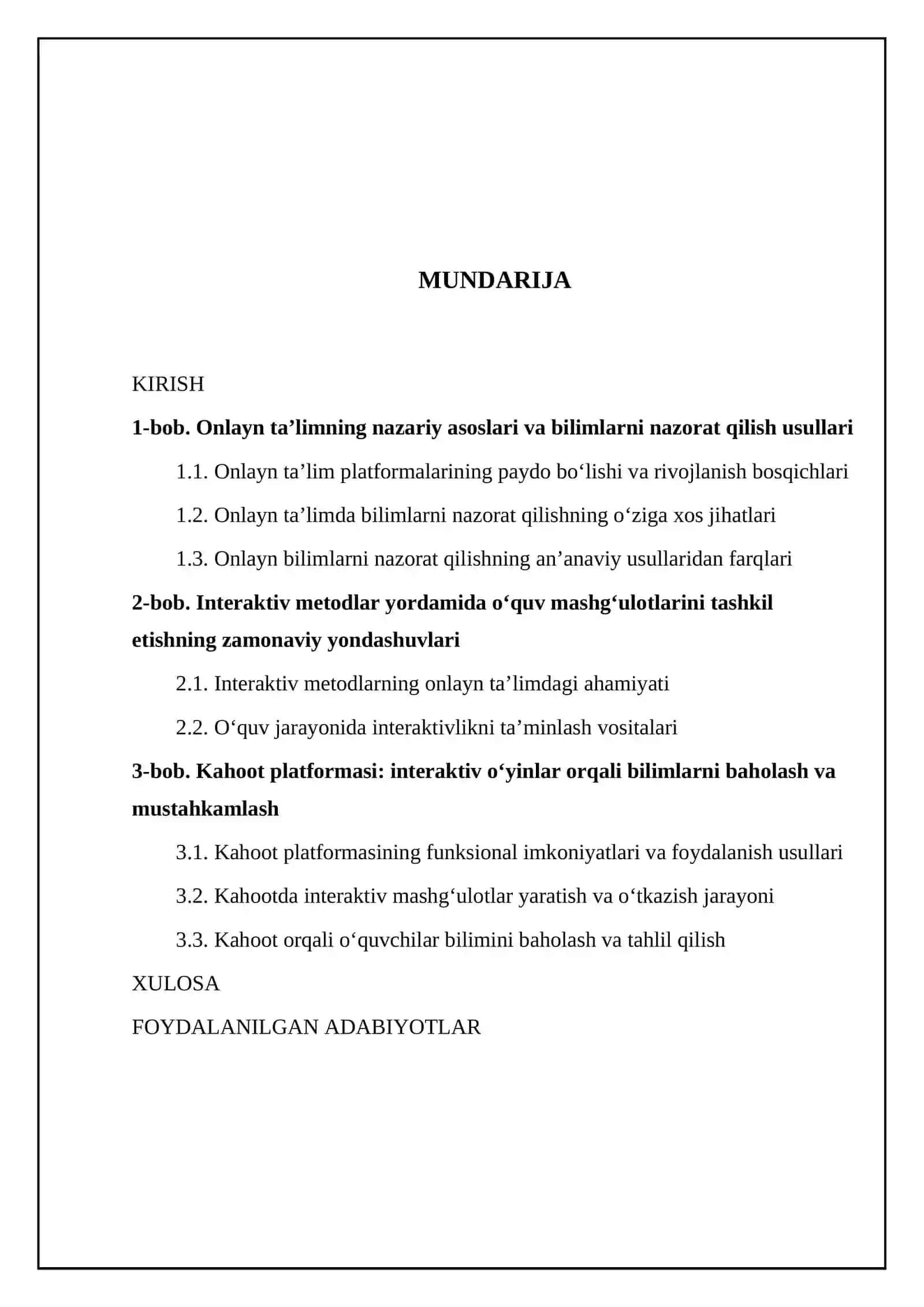 Onlayn taʼlim platformalarida bilimlarni nazorat qilish, Kahoot platformasida interaktiv metodlar yordamida oʻquv mashgʻulotlari tashkil qilish 2