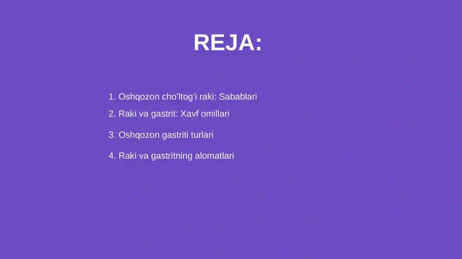 Oshqozon choʻltogʻi raki va gastriti 2