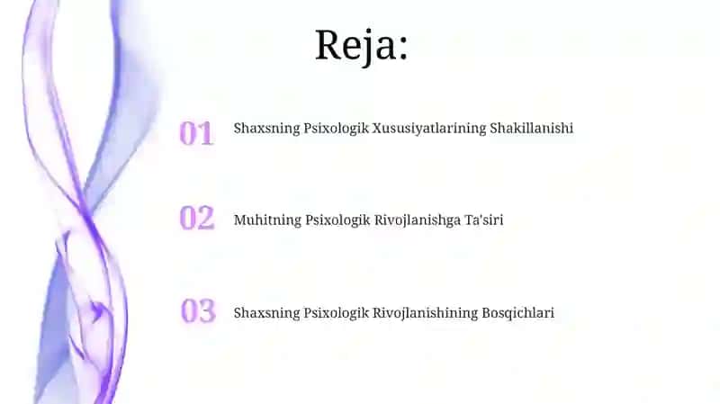 Shaxsning psixik rivojlanishi 2