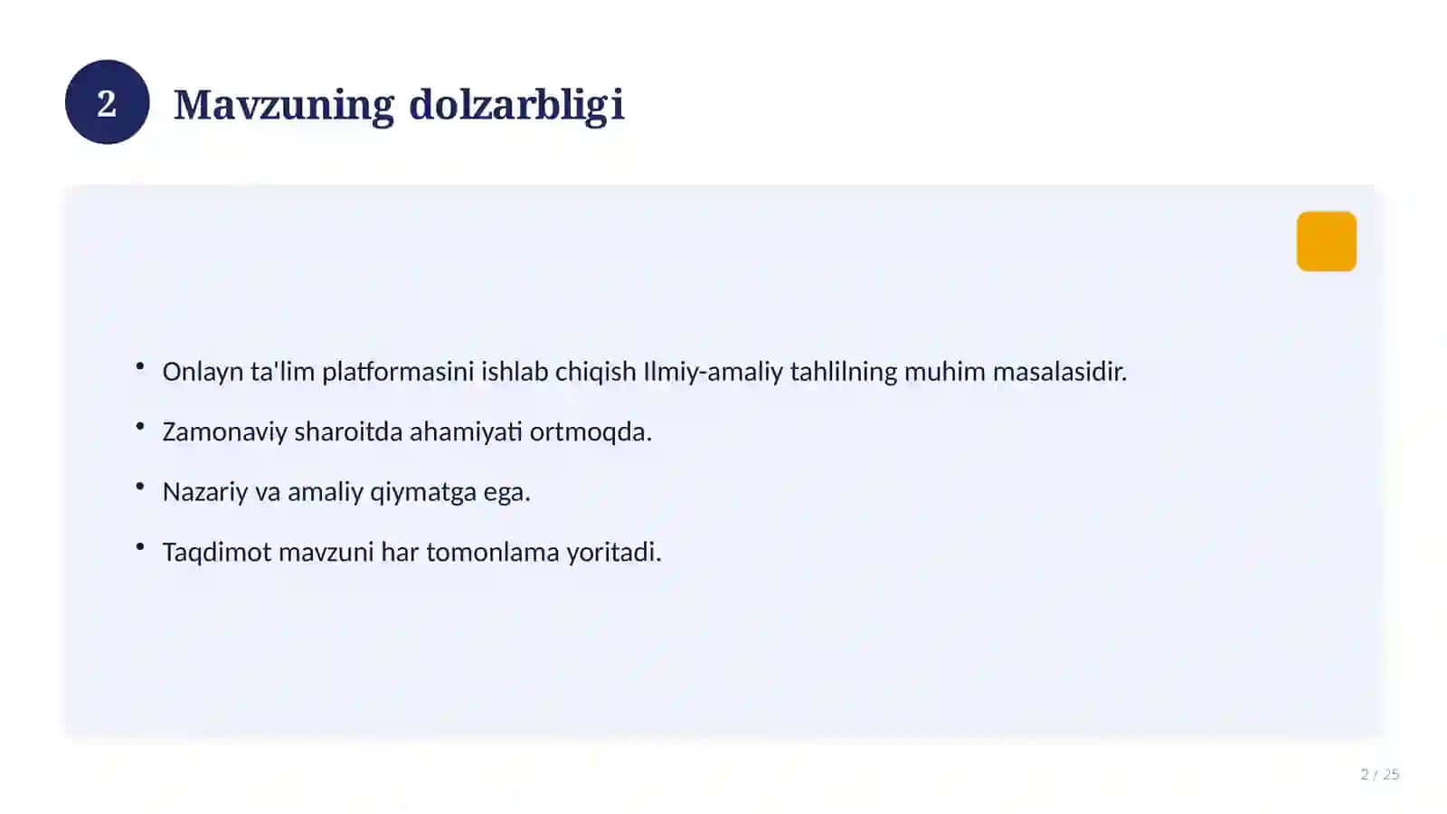 Onlayn ta'lim platformasini ishlab chiqish 2