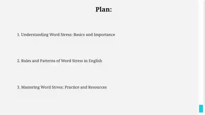 Words stress in English 2