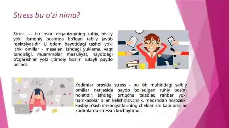 Stress va uning salbiyoqibatlari 2