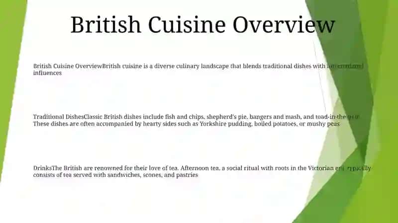 Food And Drink In British 2