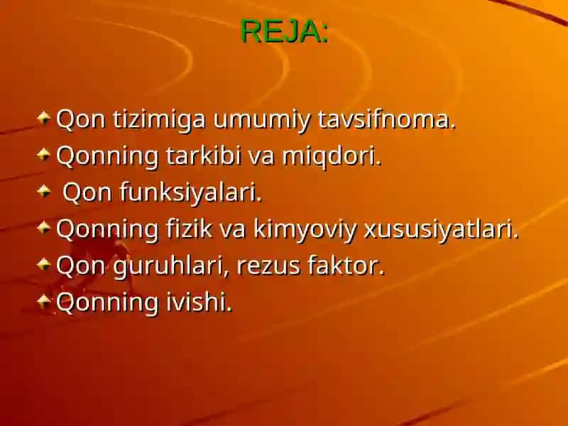 Qon hosil qilishning boshqarilishi 2