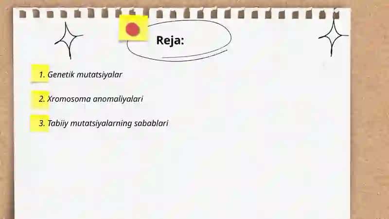 Tabiiy va sunʼiy mutatsiyalar 2