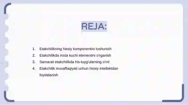 Rahbar psixologiyasining emotsional-irodaviy komponentlar 2