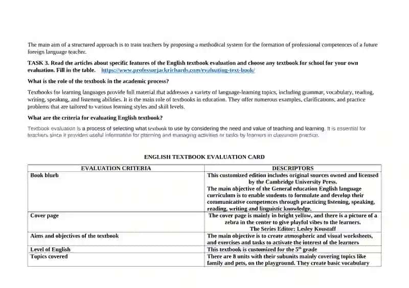 TEACHING METHODICAL SET (TMS) FOR TFL 2